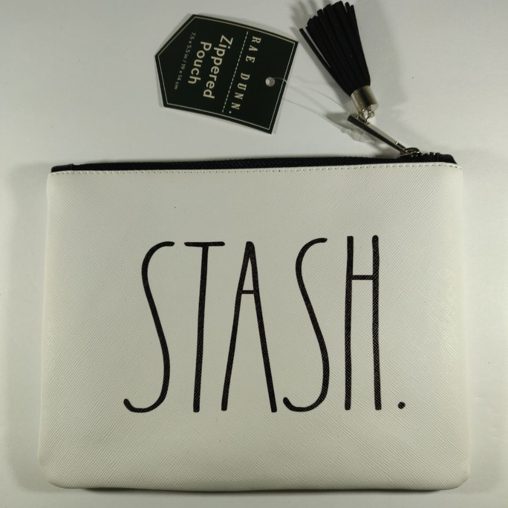 Rae Dunn Stash Zippered Makeup Bag